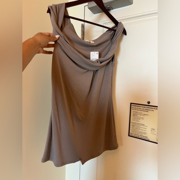 NWT FREE PEOPLE BEACH ROMPER SIZE M CREAM/GRAY COLOR SIZE M - Picture 5 of 7